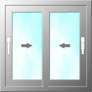 Ventana de PVC 2 hojas S752 con persiana.