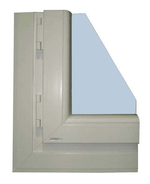 Ventana PVC dos hojas blanca con persiana - Carpintería Lasheras